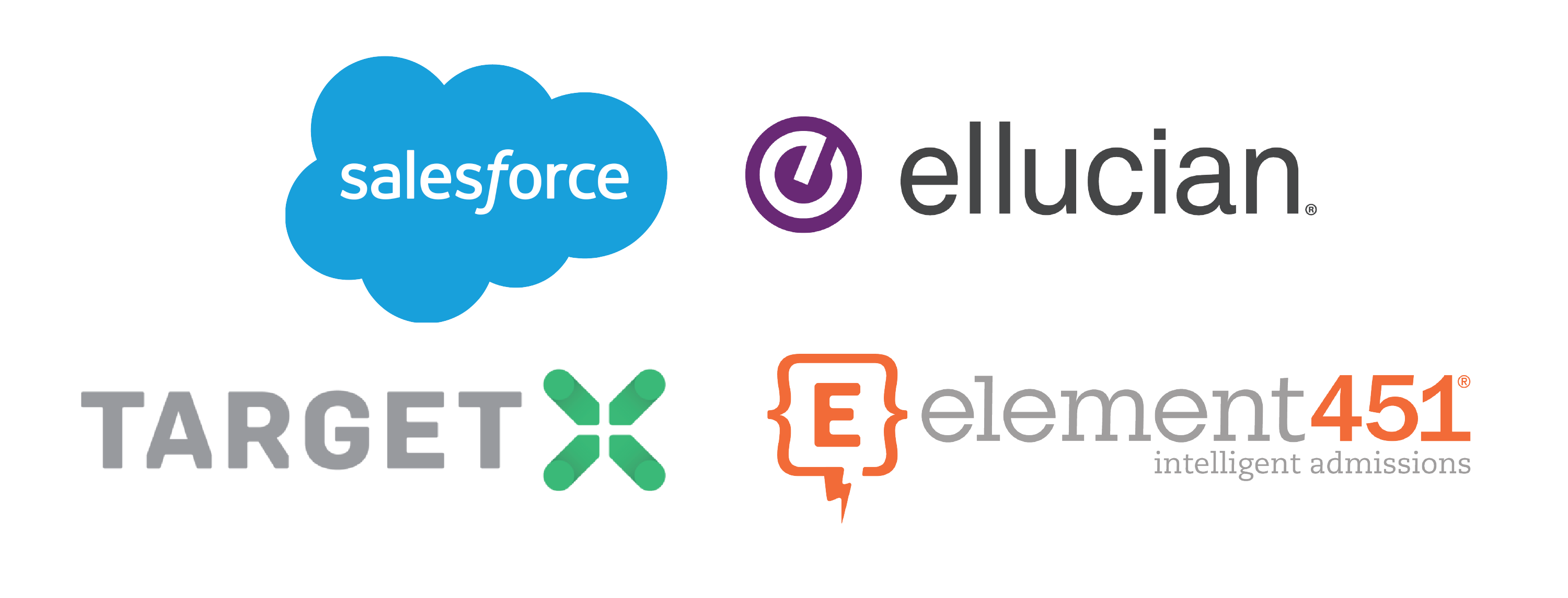 Salesforce, Ellucian, TargetX, Element451