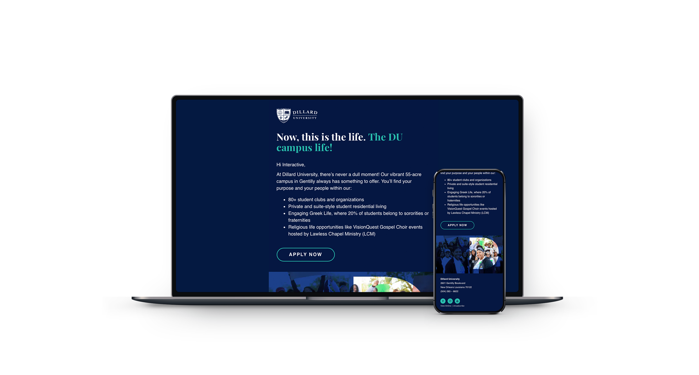 Email on a laptop