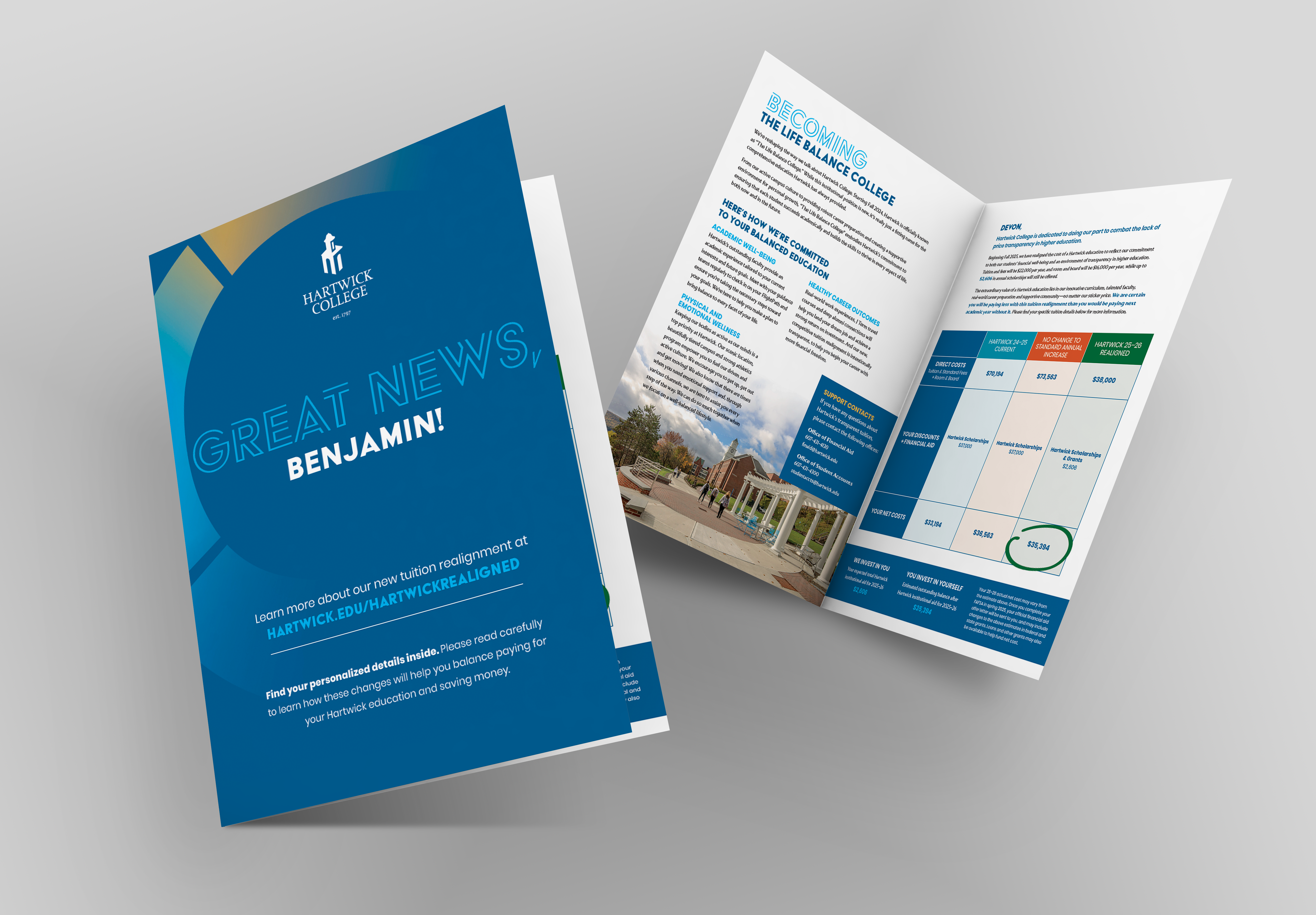 financial aid mailer