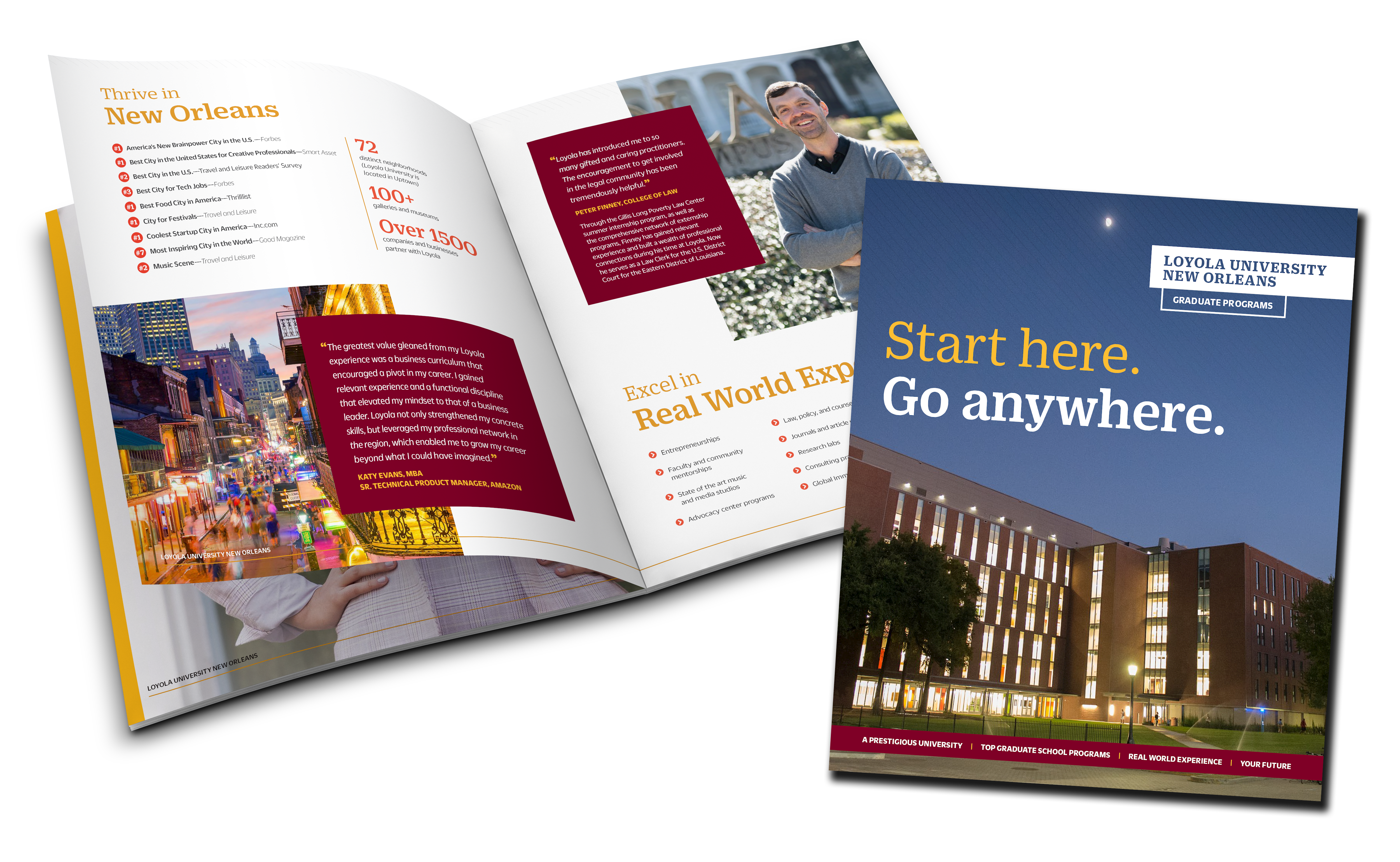 Loyola University brochure mockup